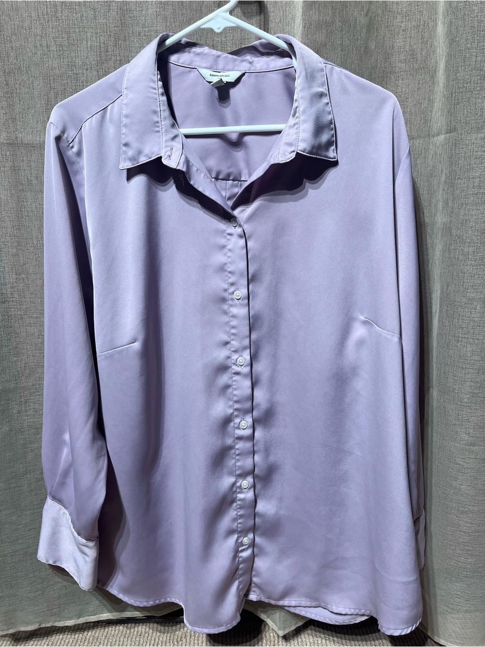 2 banana republic silky classic shirts - xxl - lavender and periwinkle - Picture 11 of 16